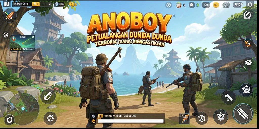 Tangkapan layar gameplay <strong>ANOBOY</strong> menampilkan pengembaraan seru di dunia terbuka.
