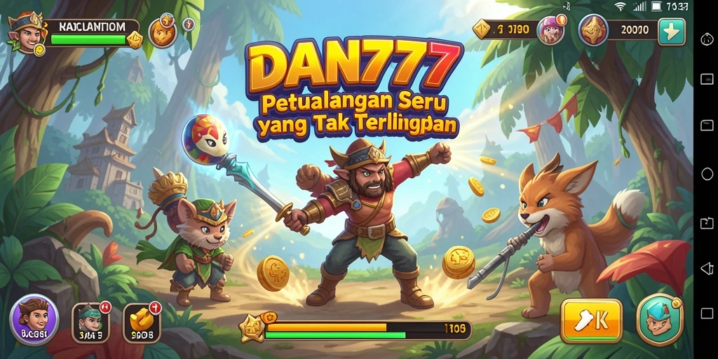 Tampilan gameplay DAN777 di dunia petualangan yang menarik.