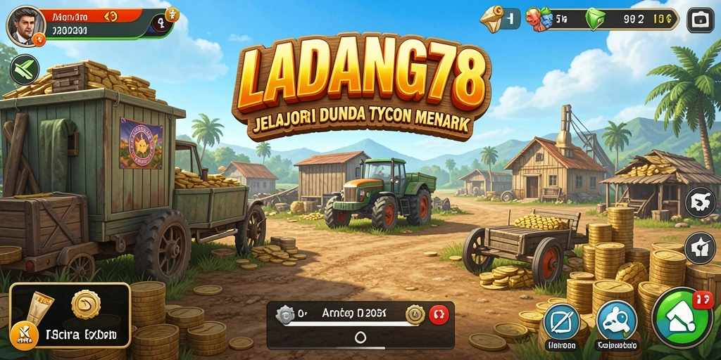 Tangkapan layar gameplay LADANG78 menunjukkan ladang yang sedang dikelola.