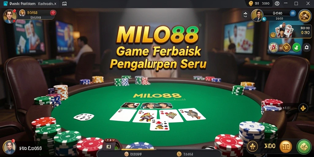 Tampilan menarik dari gameplay poker di MILO88.