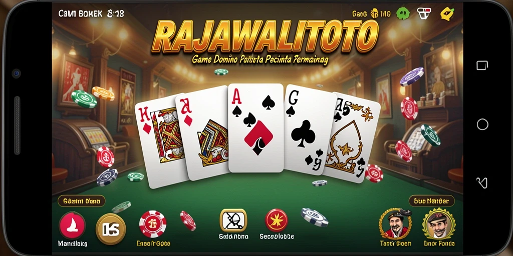 Screenshot gameplay RAJAWALITOTO saat bermain Domino yang seru.
