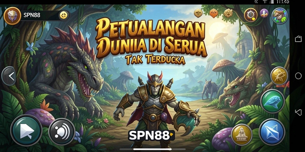 Tangkapan layar gameplay SPN88 yang menunjukkan petualangan mendebarkan.